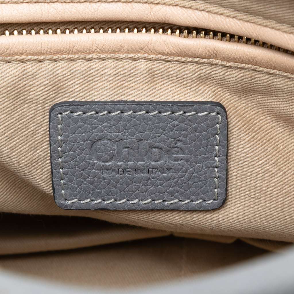 Chloé Medium Leather Paraty Satchel Grey Leather Good condition - Model View