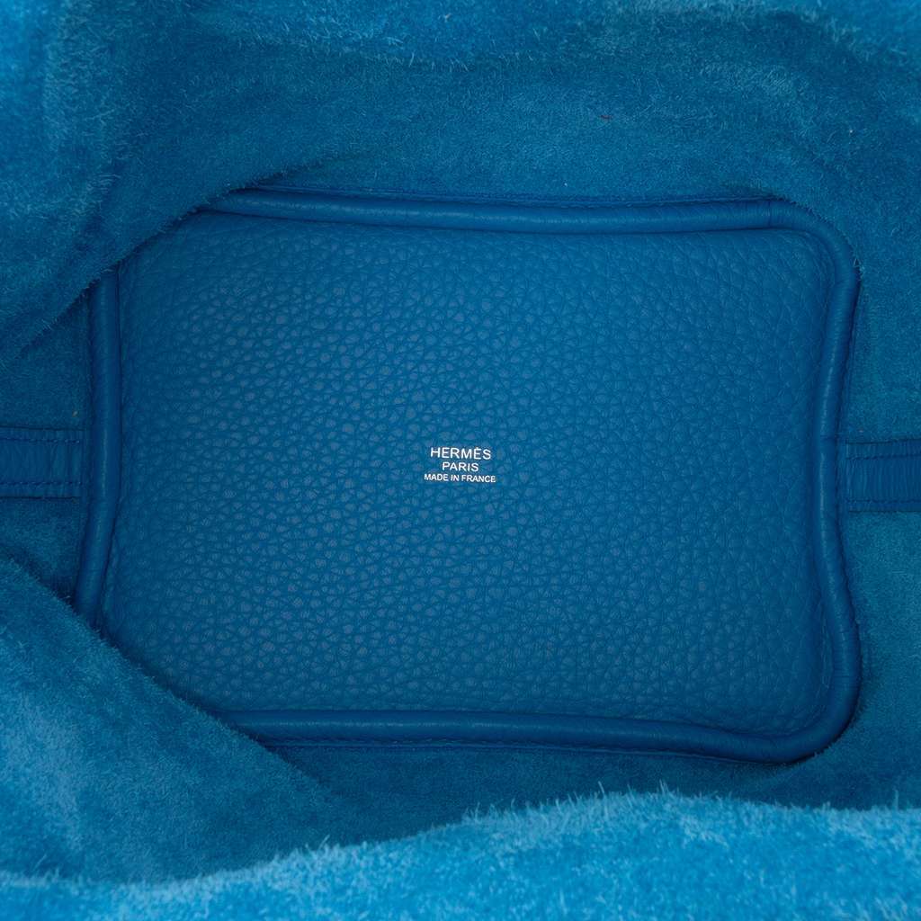Hermès Clemence Picotin Lock 18 Blue Leather Good condition - Model View