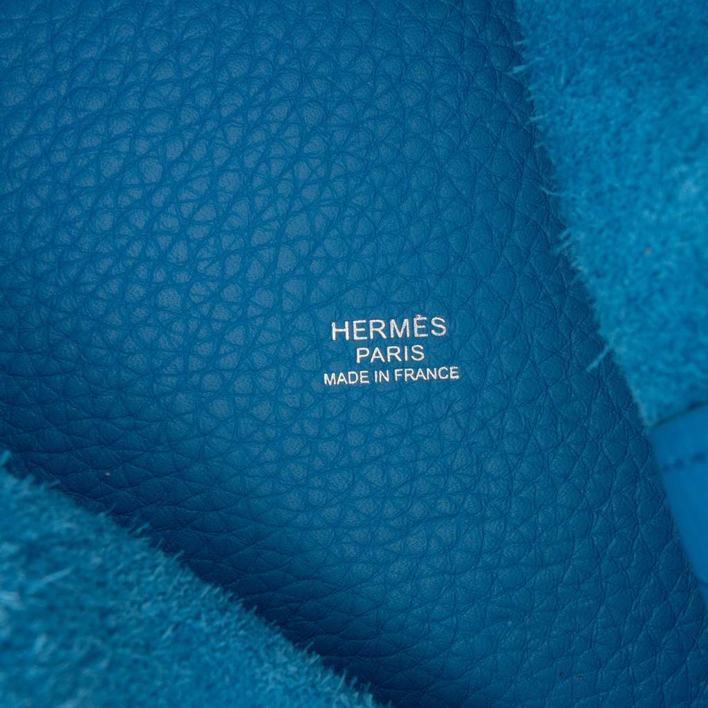 Hermès Clemence Picotin Lock 18 Blue Leather Good condition - Box View