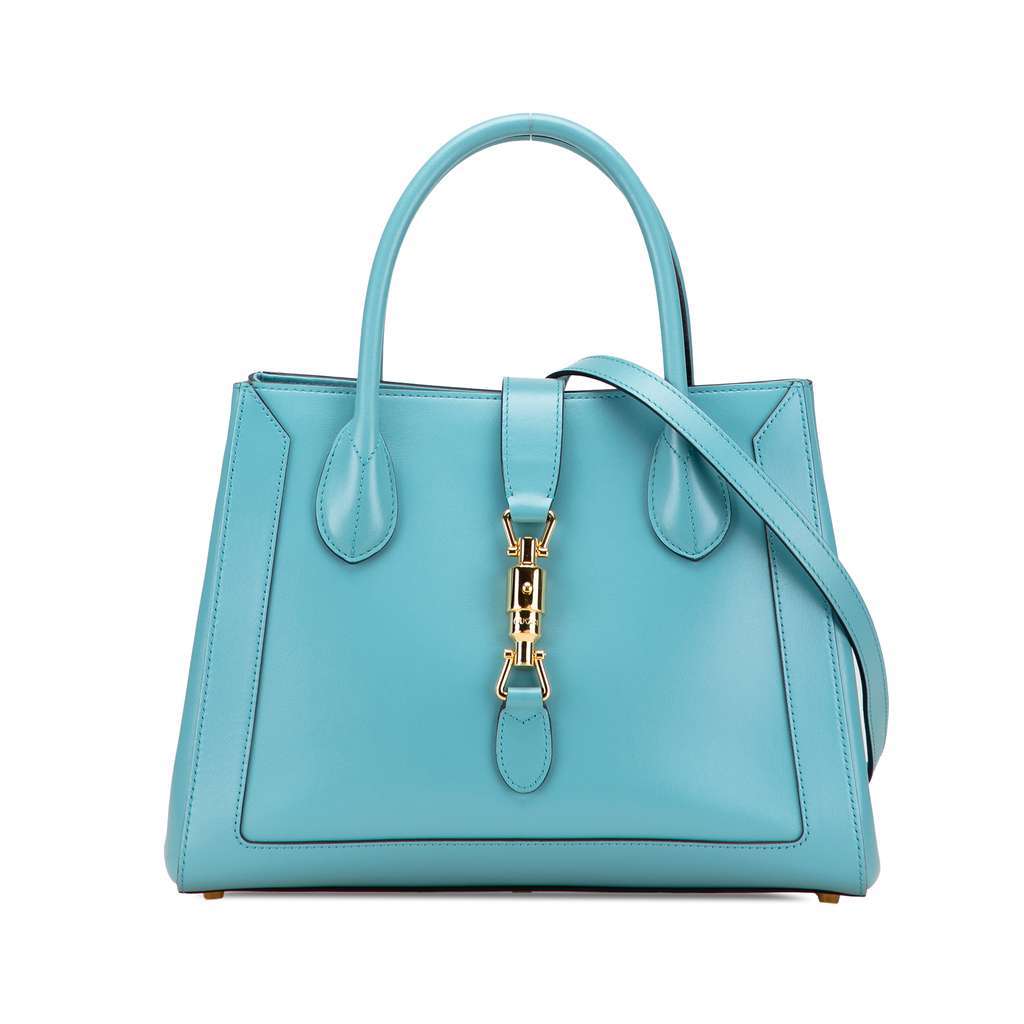 Gucci Medium Calfskin Jackie 1961 Tote Blue Leather Very good condition - Front View