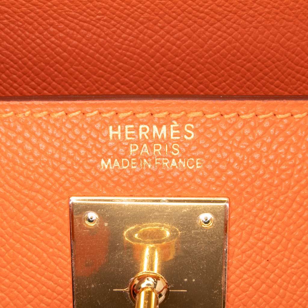 Hermès Epsom Kelly II Sellier 32 Orange Leather Good condition - Box View