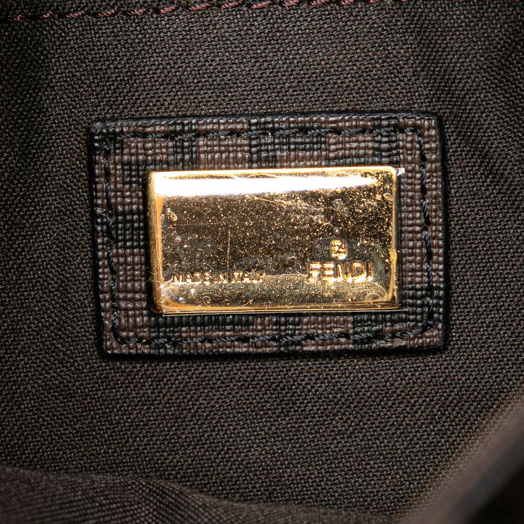Fendi Zucchino Spalmati Crossbody Brown Canvas Very good - Box View