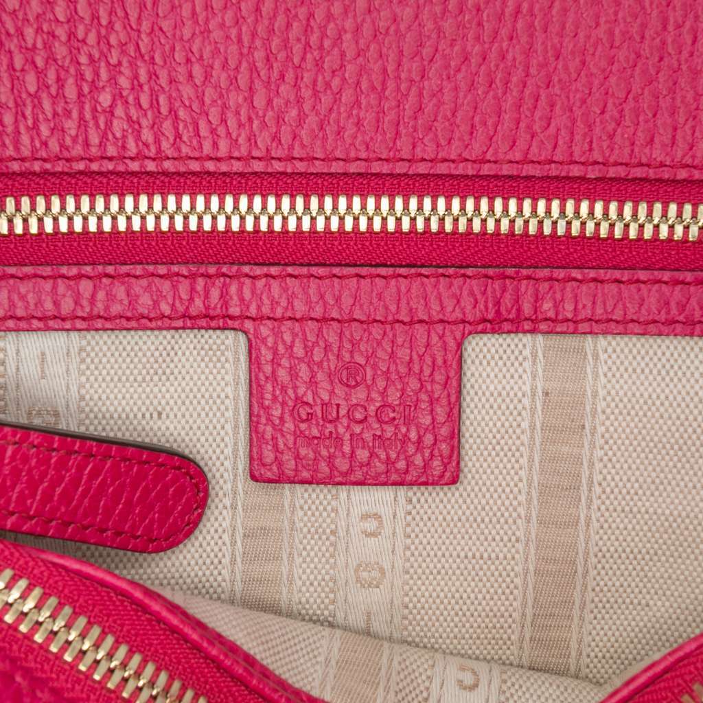 Gucci Calfskin Swing Top Handle Satchel Pink Leather Good - Box View