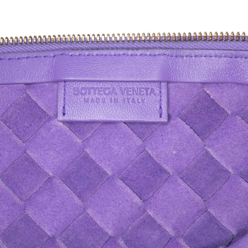 Bottega Veneta Small Nappa Intrecciato Turn Pouch Purple Leather Very good - Box View