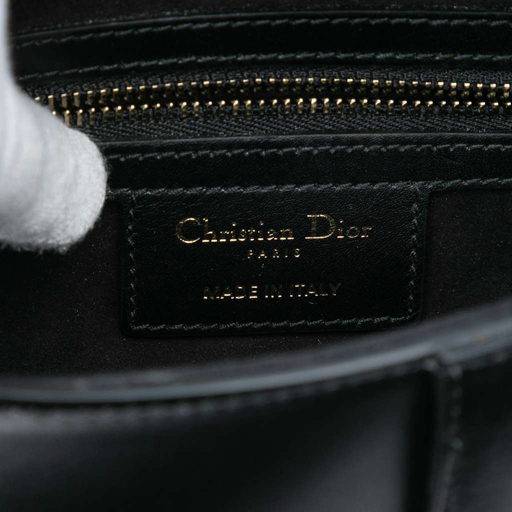 Dior Mini Leather Saddle Bag Black Leather Good - Box View