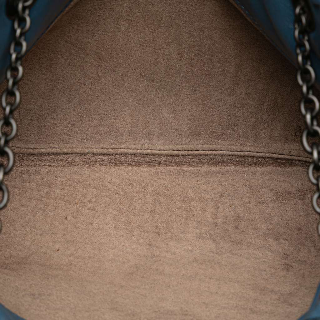 Bottega Veneta Nappa Intrecciato Duo Shoulder Bag Blue Leather Good - Model View
