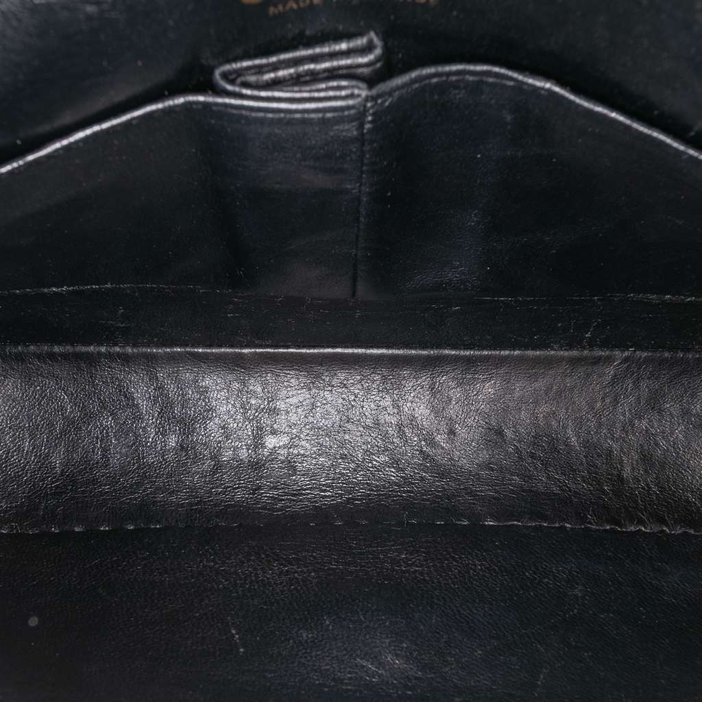 Chanel Medium Classic Caviar Double Flap Black Leather Good - Model View