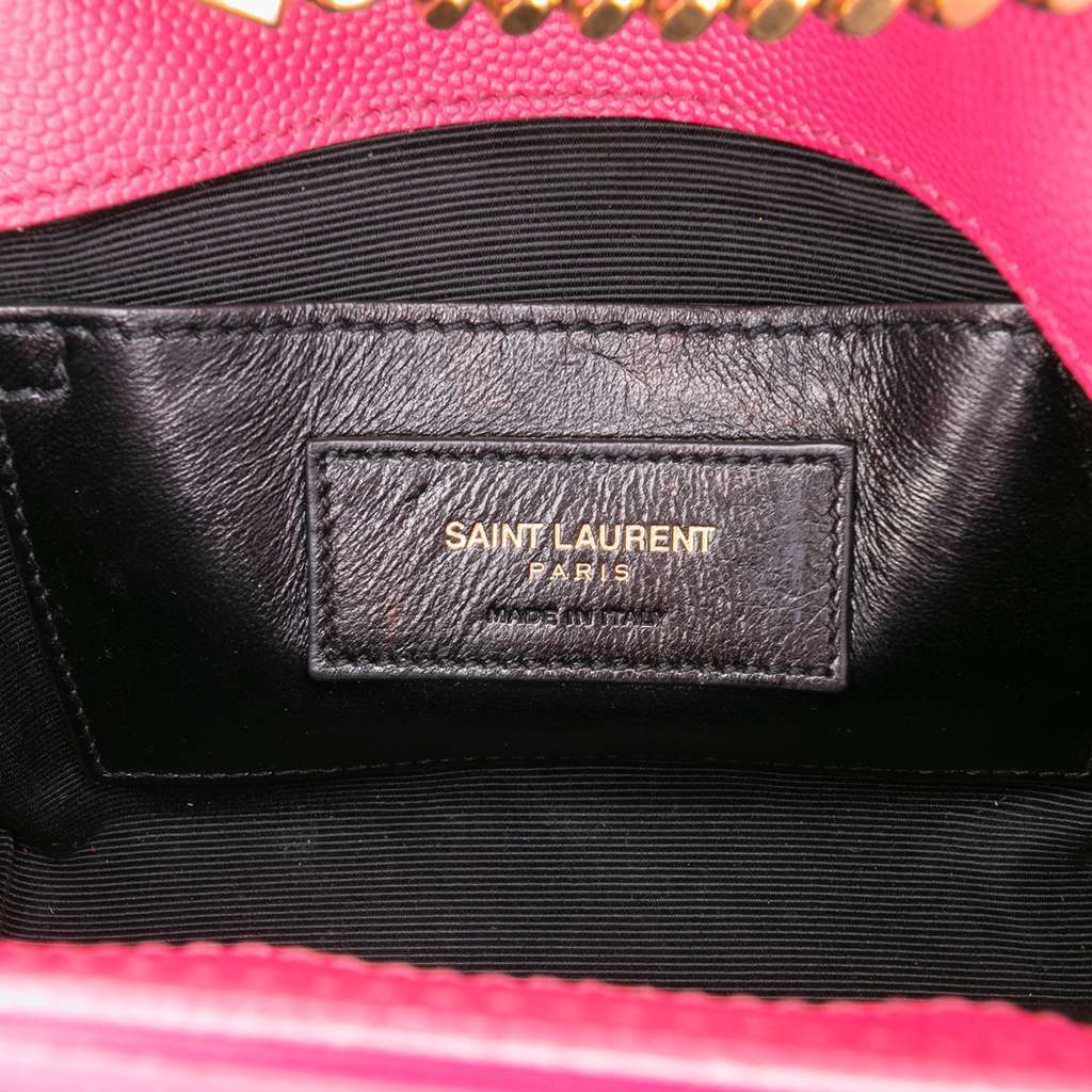 Saint Laurent Small Grain De Poudre Monogram Kate Crossbody Pink Leather Very good condition - Box View