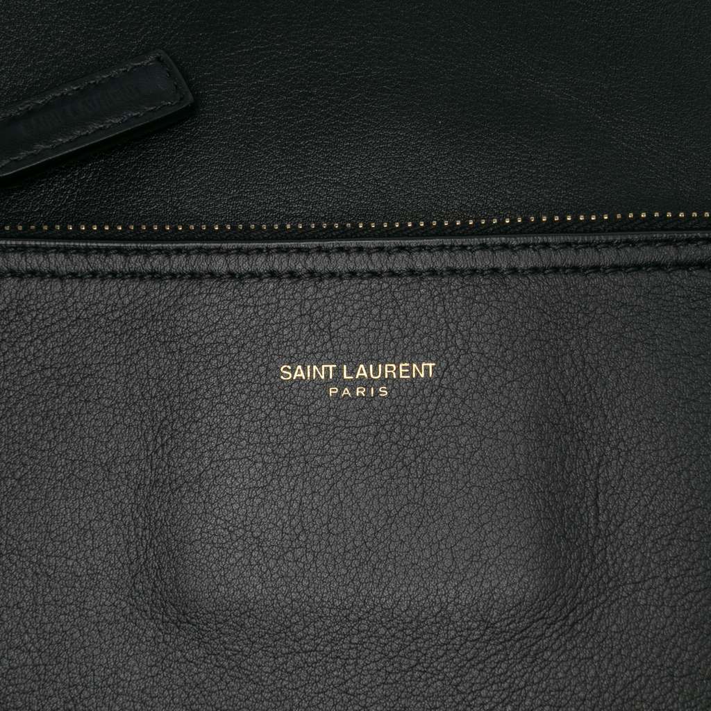 Saint Laurent Small Calfskin Suzanne Hobo Black Leather Good condition - Box View