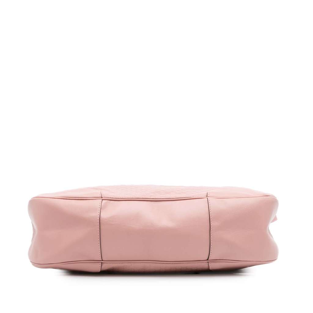 Gucci Large Microguccissima Bree Shoulder Bag Pink Leather Good - Inside View