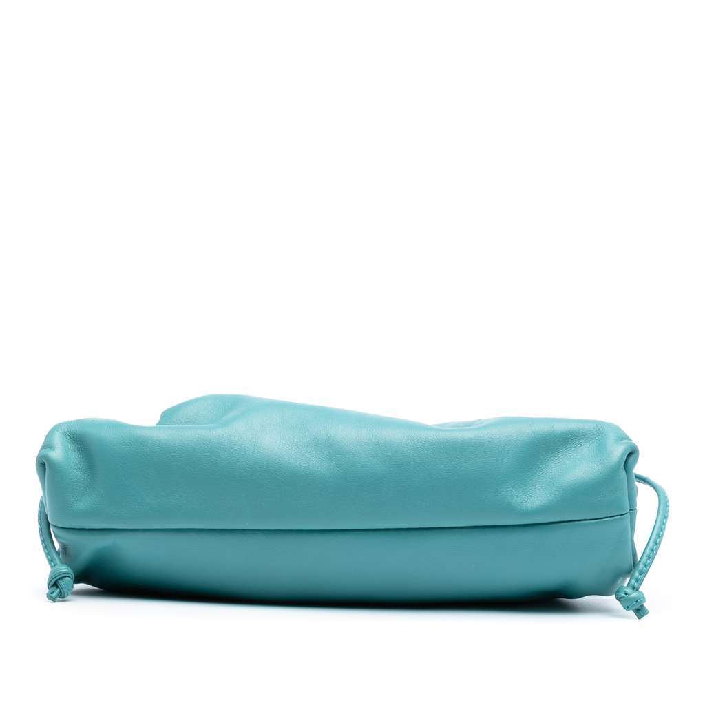 Bottega Veneta Lambskin The Mini Pouch Crossbody Blue Leather Good - Inside View