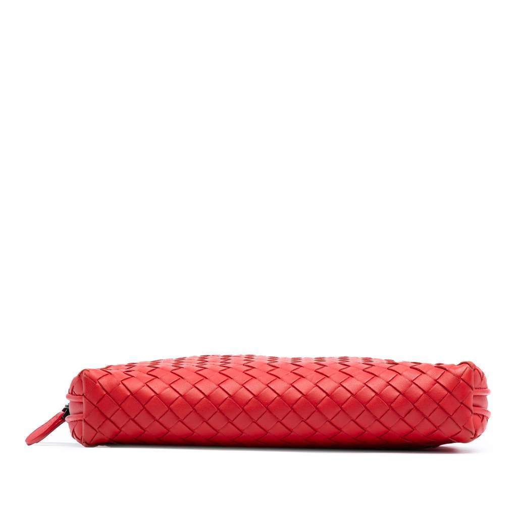 Bottega Veneta Nappa Intrecciato Nodini Crossbody Red Leather Good - Inside View