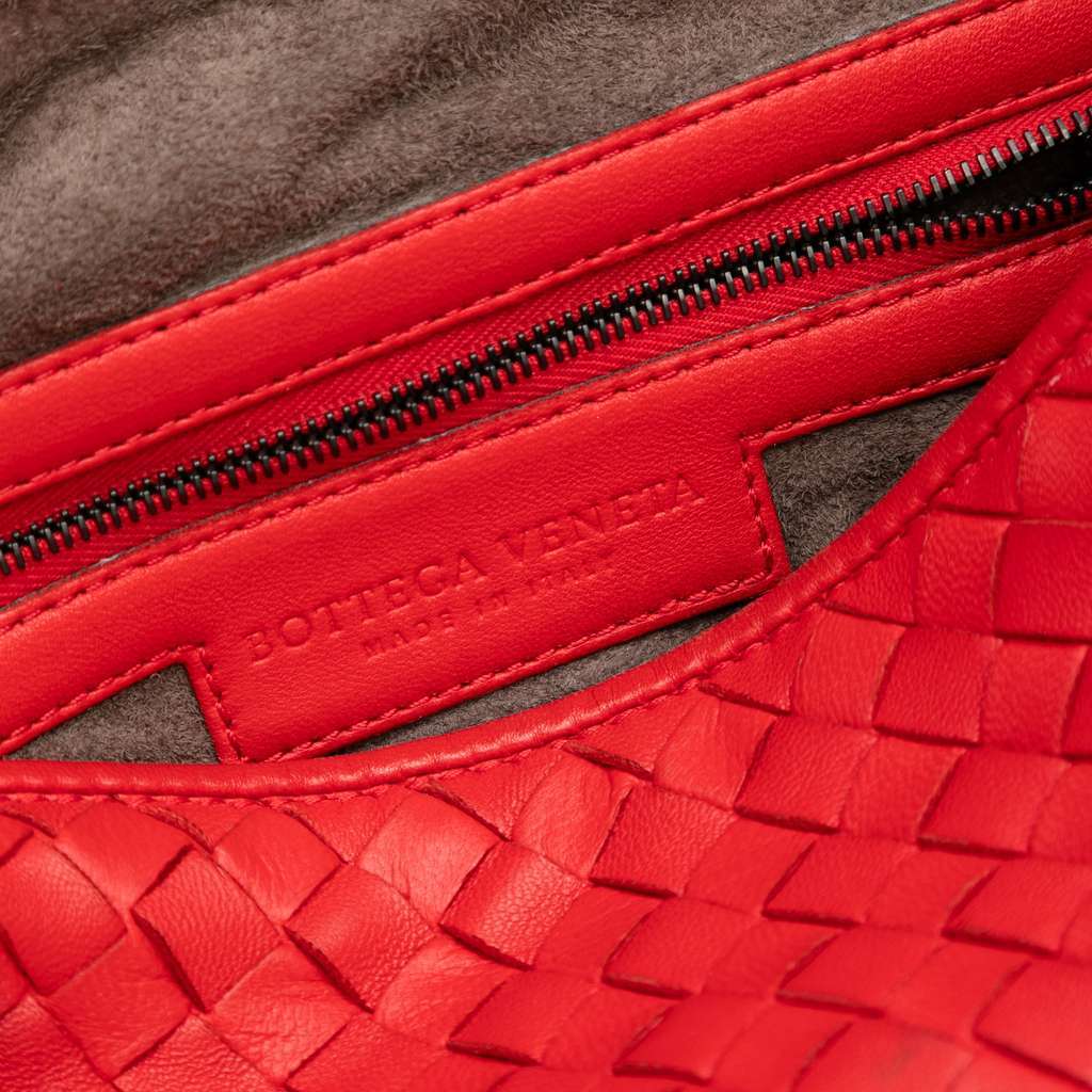 Bottega Veneta Nappa Intrecciato Nodini Crossbody Red Leather Good - Box View