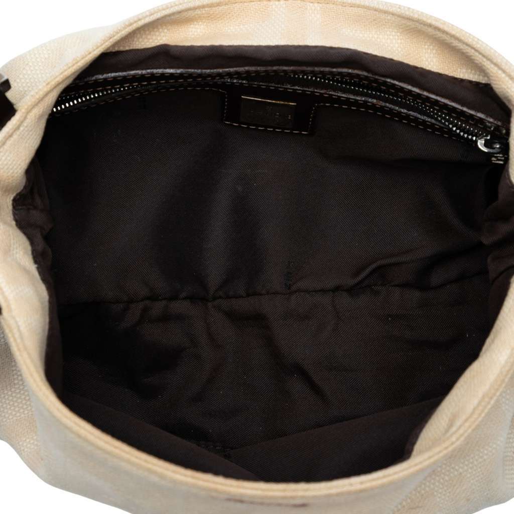 Fendi Zucca Canvas Shoulder Bag Brown Canvas Good - Model View