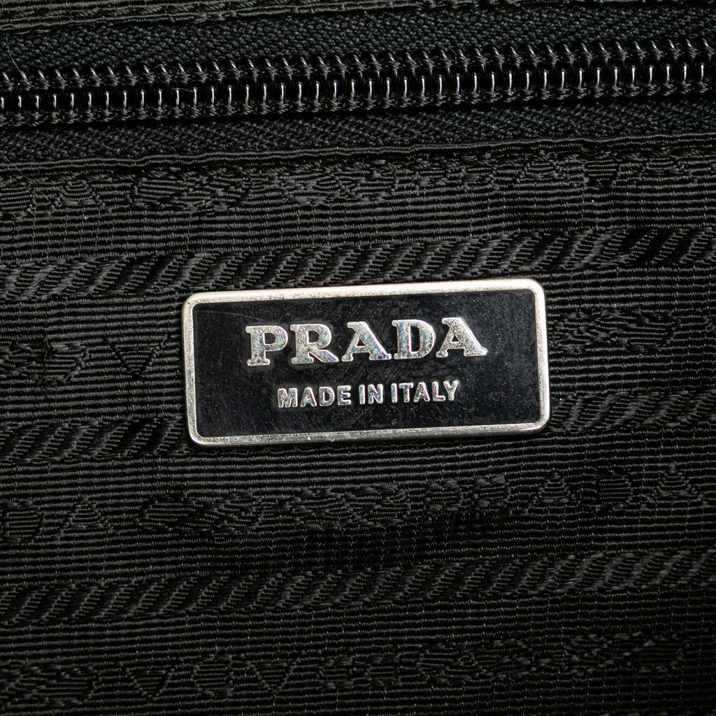 Prada Tessuto Zip Top Crossbody Black Good - Box View
