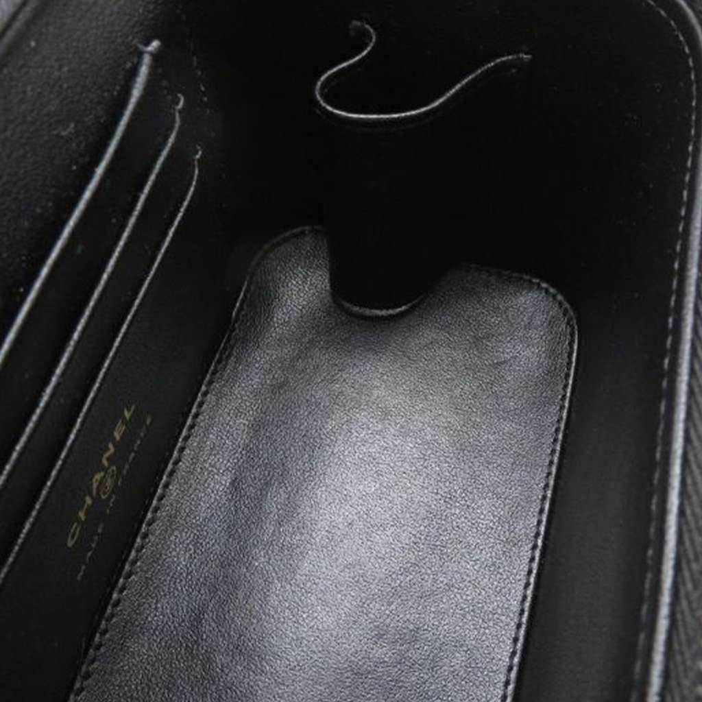 Chanel Lambskin Coco Casino Vanity Case Black Leather Very good - Box View