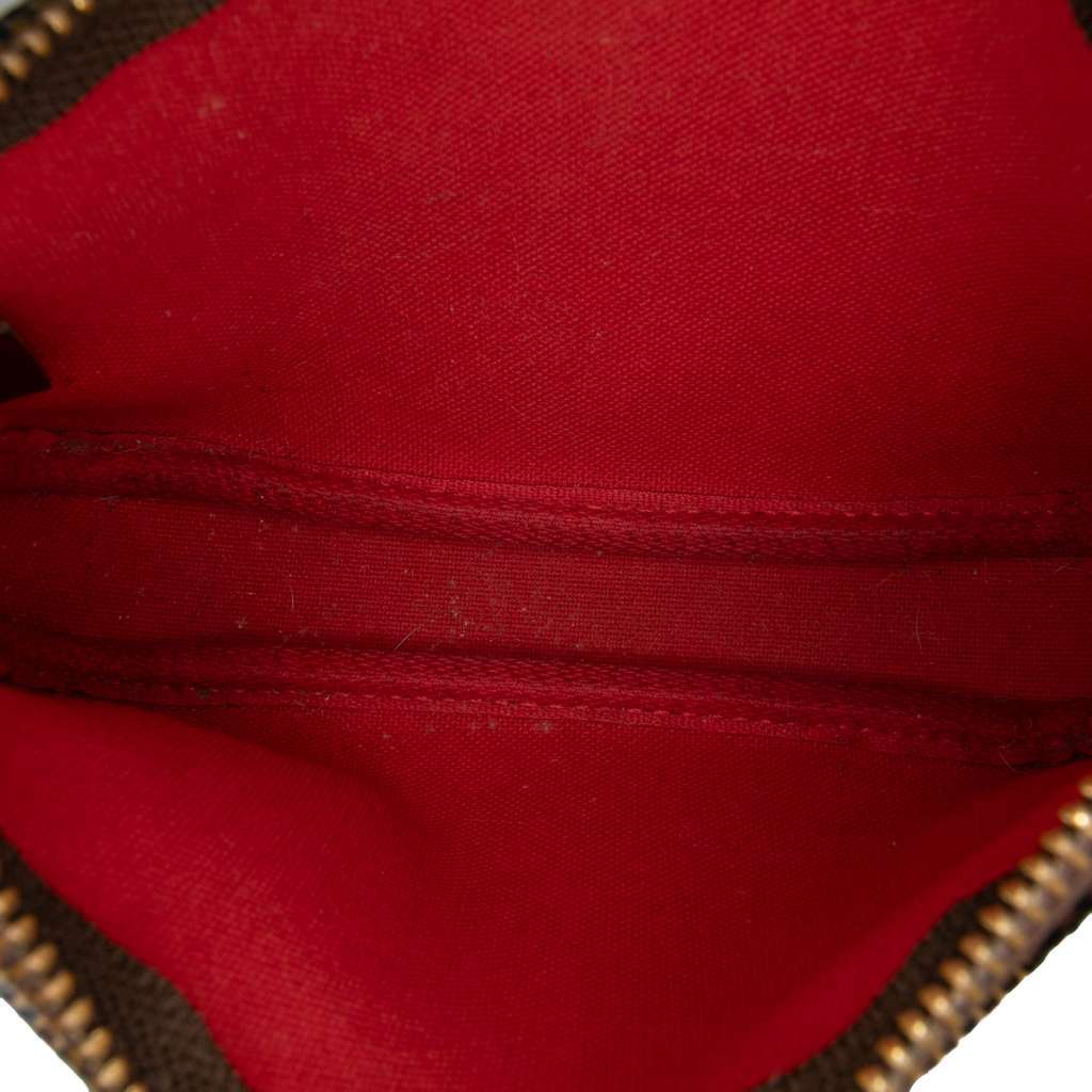 Louis Vuitton Damier Ebene Mini Pochette Accessoires Brown Canvas Good - Model View