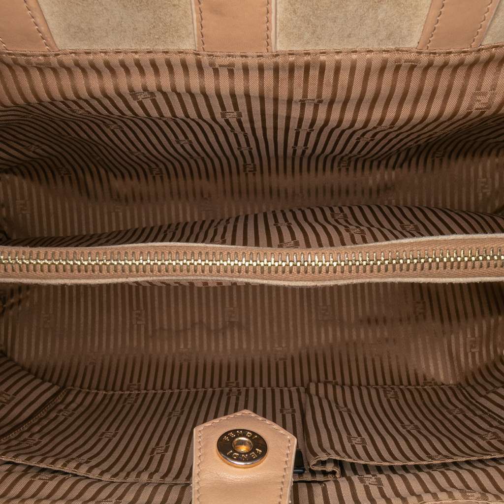 Fendi Medium Multicolor Calfskin Colorblock Regular 2Jours Tote Orange Leather Fair condition - Model View