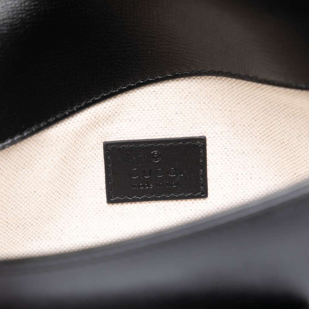Gucci Mini Leather Asymmetric Horsebit 1955 Satchel Brown Leather Very good - Box View