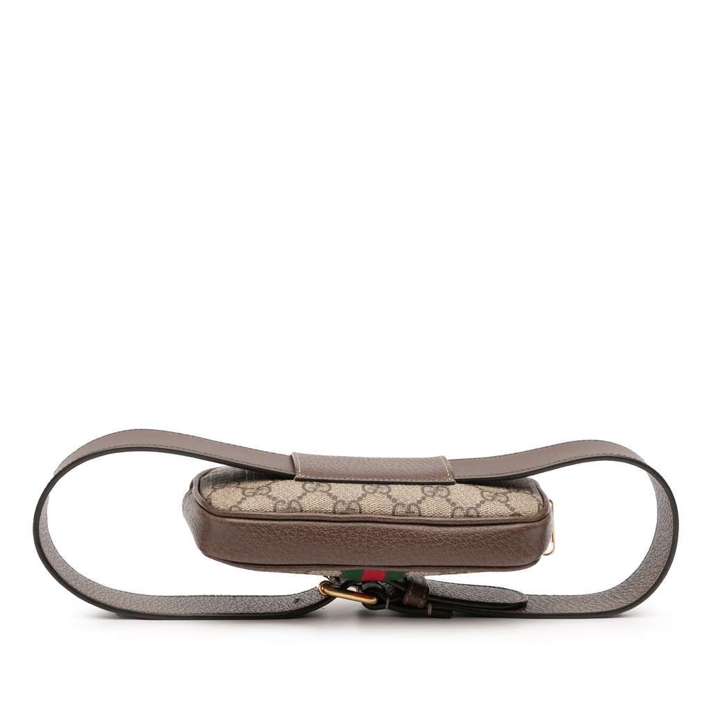Gucci Small GG Supreme Web Ophidia Belt Bag Brown Canvas Very good - Inside View