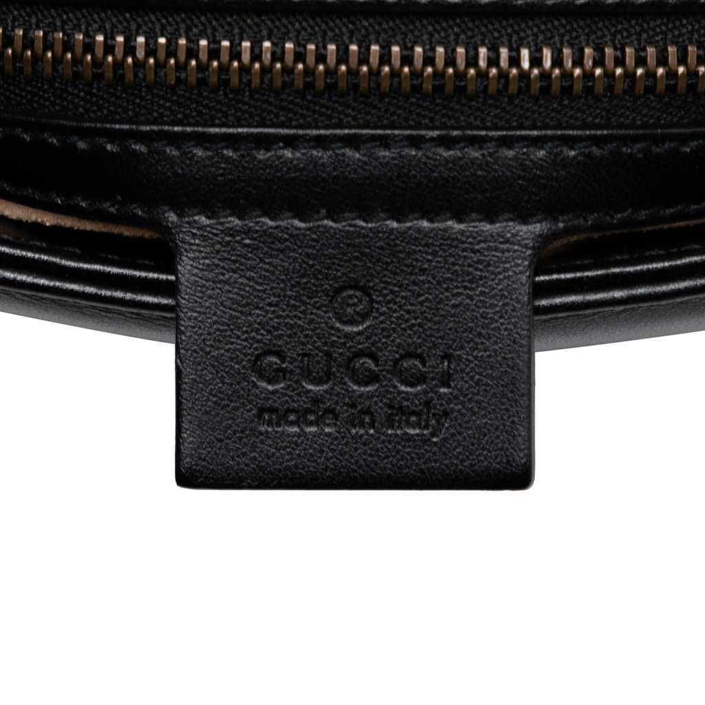 Gucci Medium GG Marmont Matelasse Leather Top Handle Satchel Black Leather Good condition - Box View
