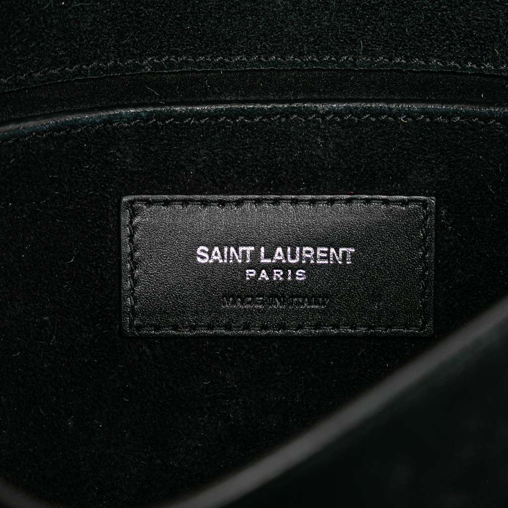 Saint Laurent Medium Studded Calfskin Monogram Sunset Crossbody Black Leather Very good condition - Box View