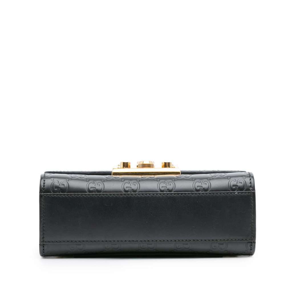Gucci Small Guccissima Padlock Crossbody Black Leather Very good - Inside View