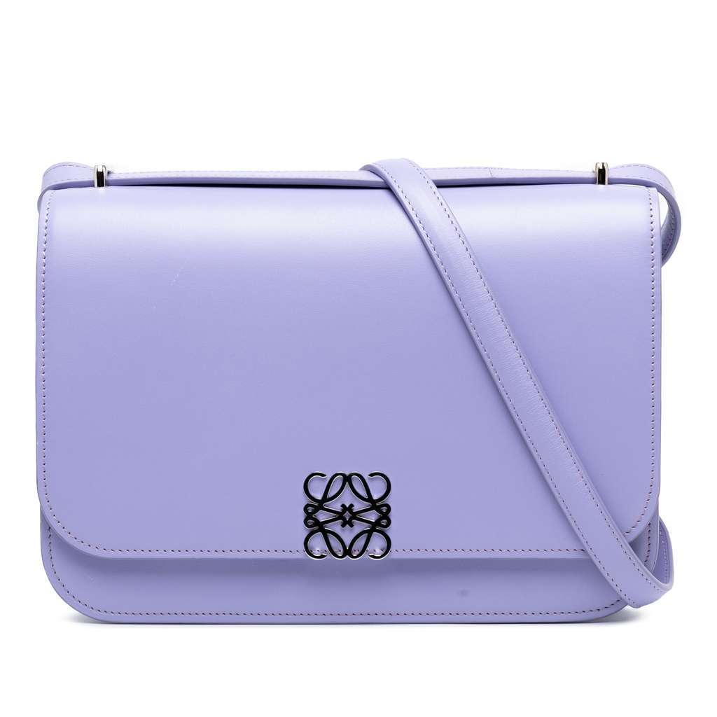 Loewe Medium Leather Goya Crossbody Purple Leather Very good - Front View