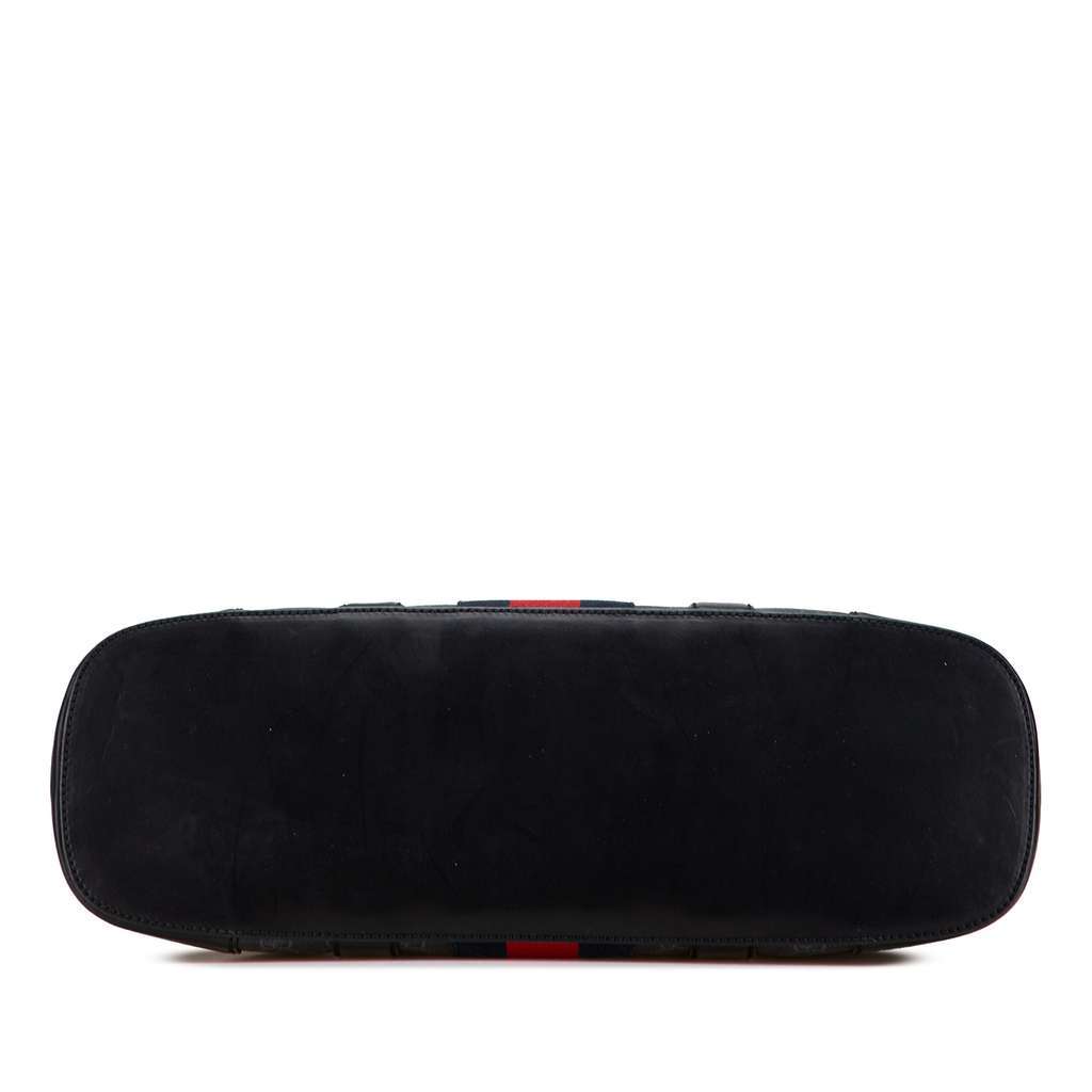 Gucci Large GG Supreme Web Tote Black Canvas Good - Inside View