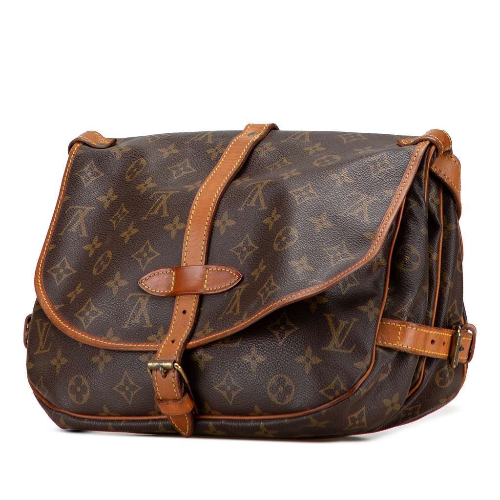 Louis Vuitton Monogram Saumur 30 Brown Fair - Back View