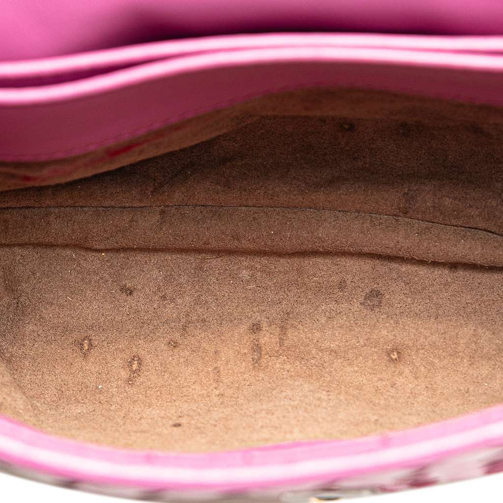 Bottega Veneta Baby Nappa Intrecciato Olimpia Crossbody Pink Leather Very good - Model View