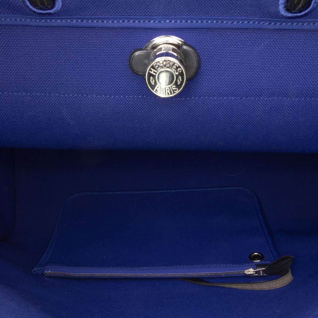 Hermès Toile Herbag Zip 39 Blue Canvas Good condition - Box View