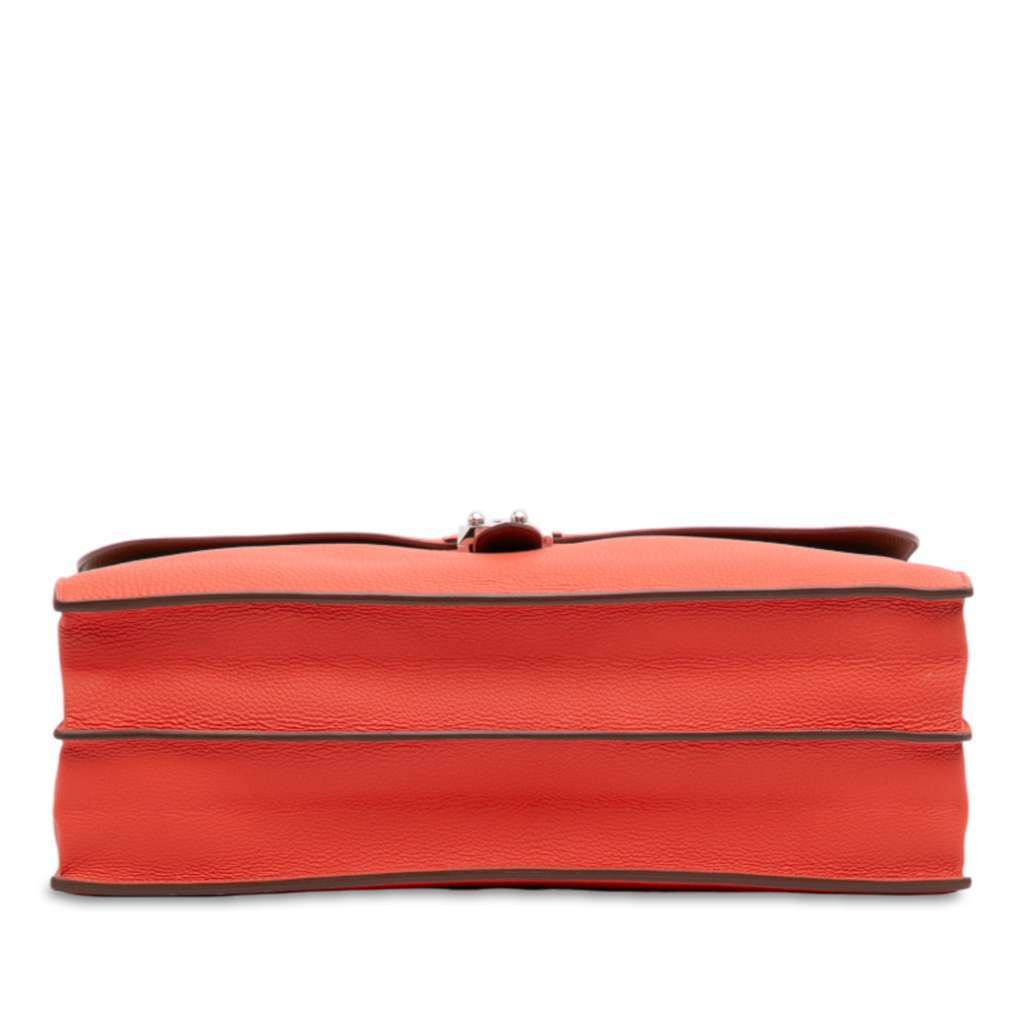 Hermès Togo Sac A Depeches Verso 38 Orange Leather Good condition - Inside View