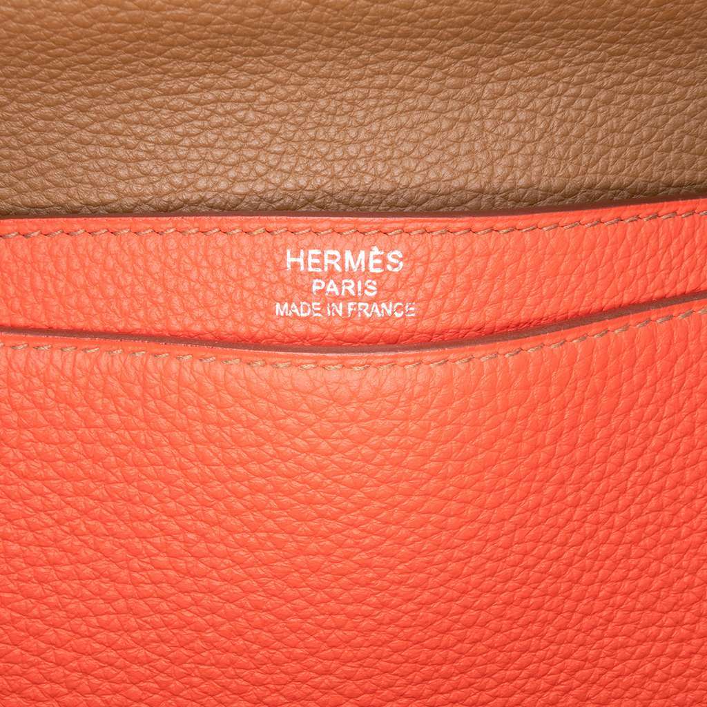Hermès Togo Sac A Depeches Verso 38 Orange Leather Good condition - Box View