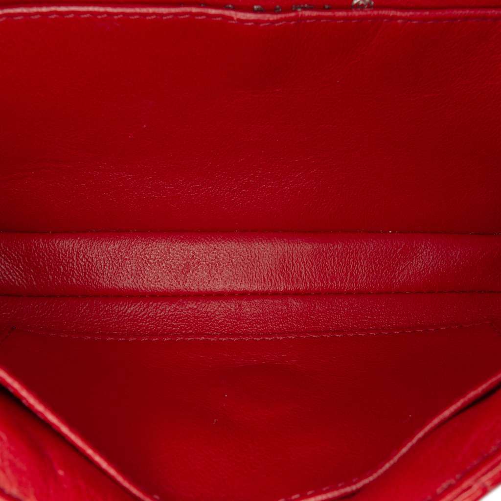 Chanel Extra Mini Rectangular Classic Patent Single Flap Red Leather Good condition - Model View