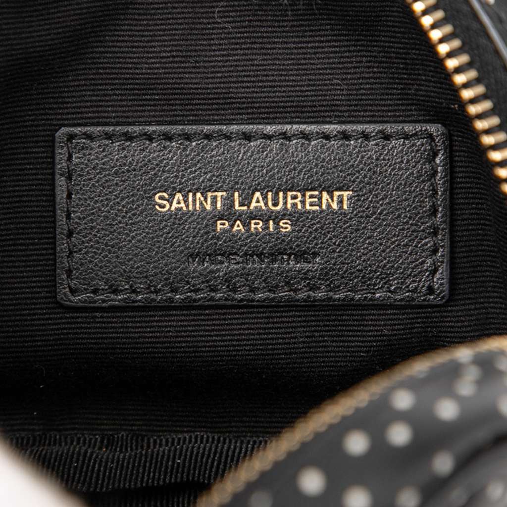 Saint Laurent Baby Quilted Chevron Calfskin Monogram Polka Dot Lou Camera Bag Black Leather Very good - Box View