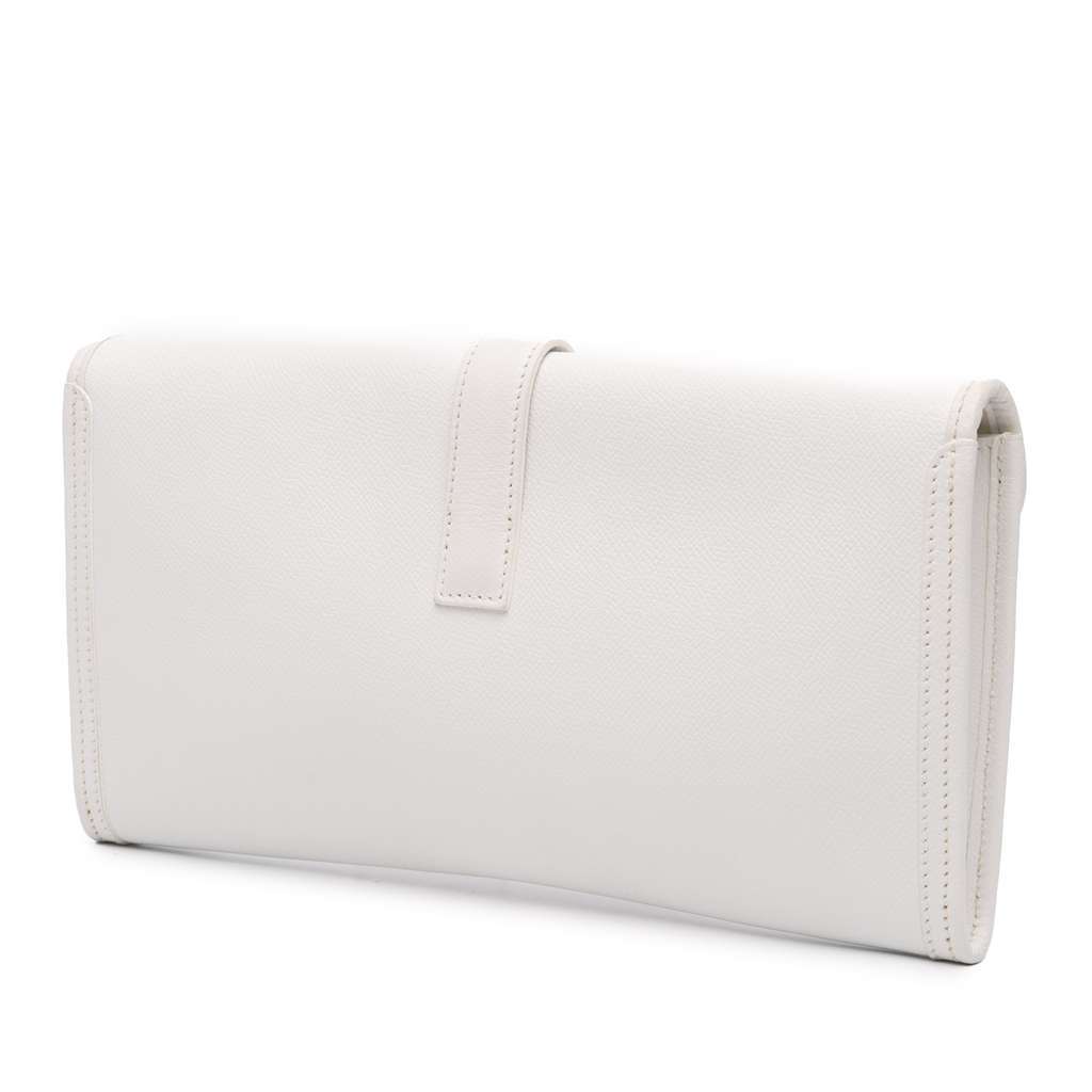 Hermès Epsom Jige Elan 29 White Leather Good condition - Back View