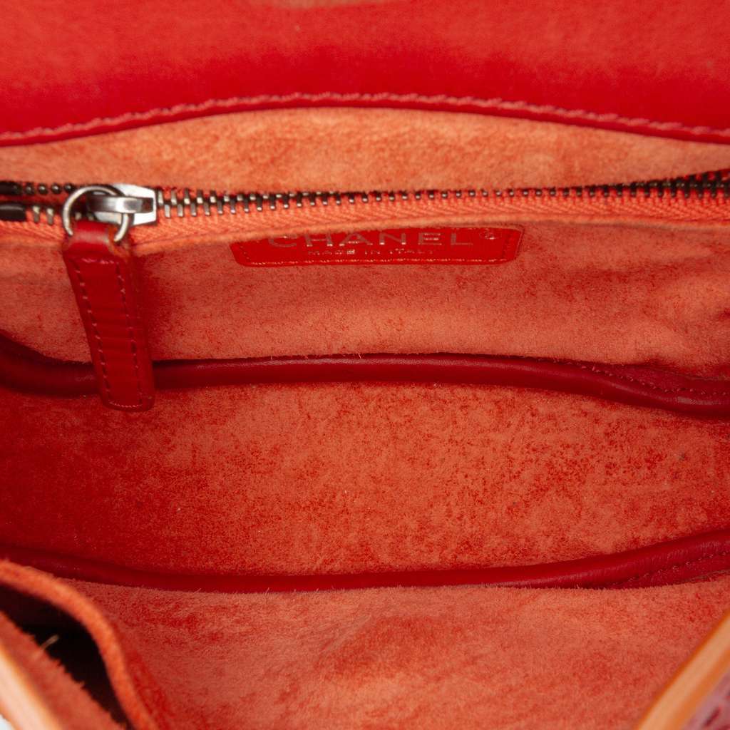 Chanel Paris Dallas Goatskin Wild Stitch Flap Red Leather Very good - Model View