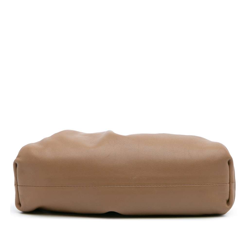 Bottega Veneta Lambskin The Mini Pouch Crossbody Brown Leather Good - Inside View