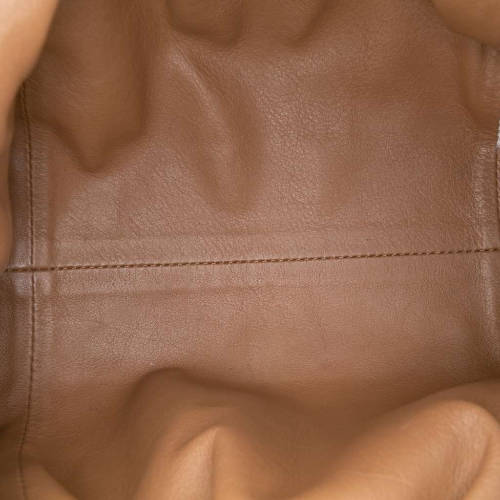 Bottega Veneta Lambskin The Mini Pouch Crossbody Brown Leather Good - Model View