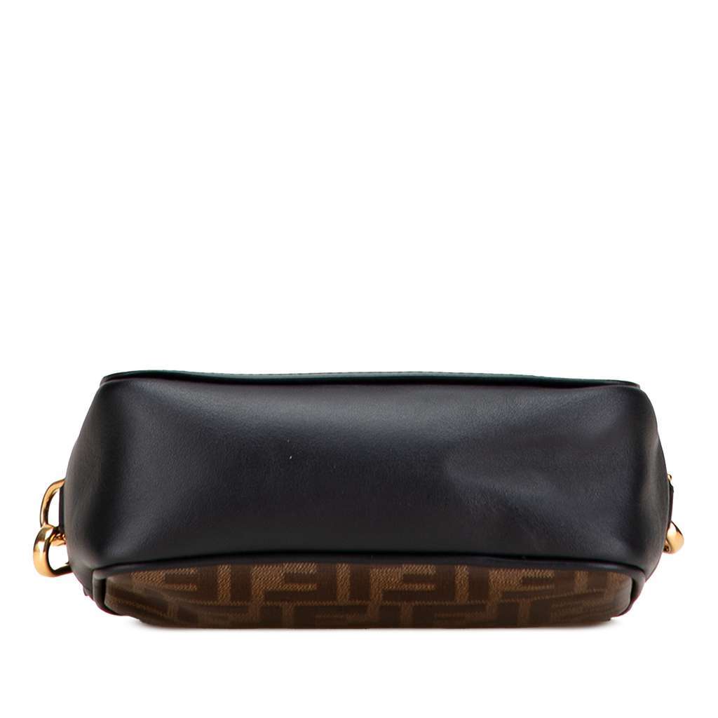 Fendi Zucca Coated Canvas Camera Crossbody Brown Canvas Good - Inside View
