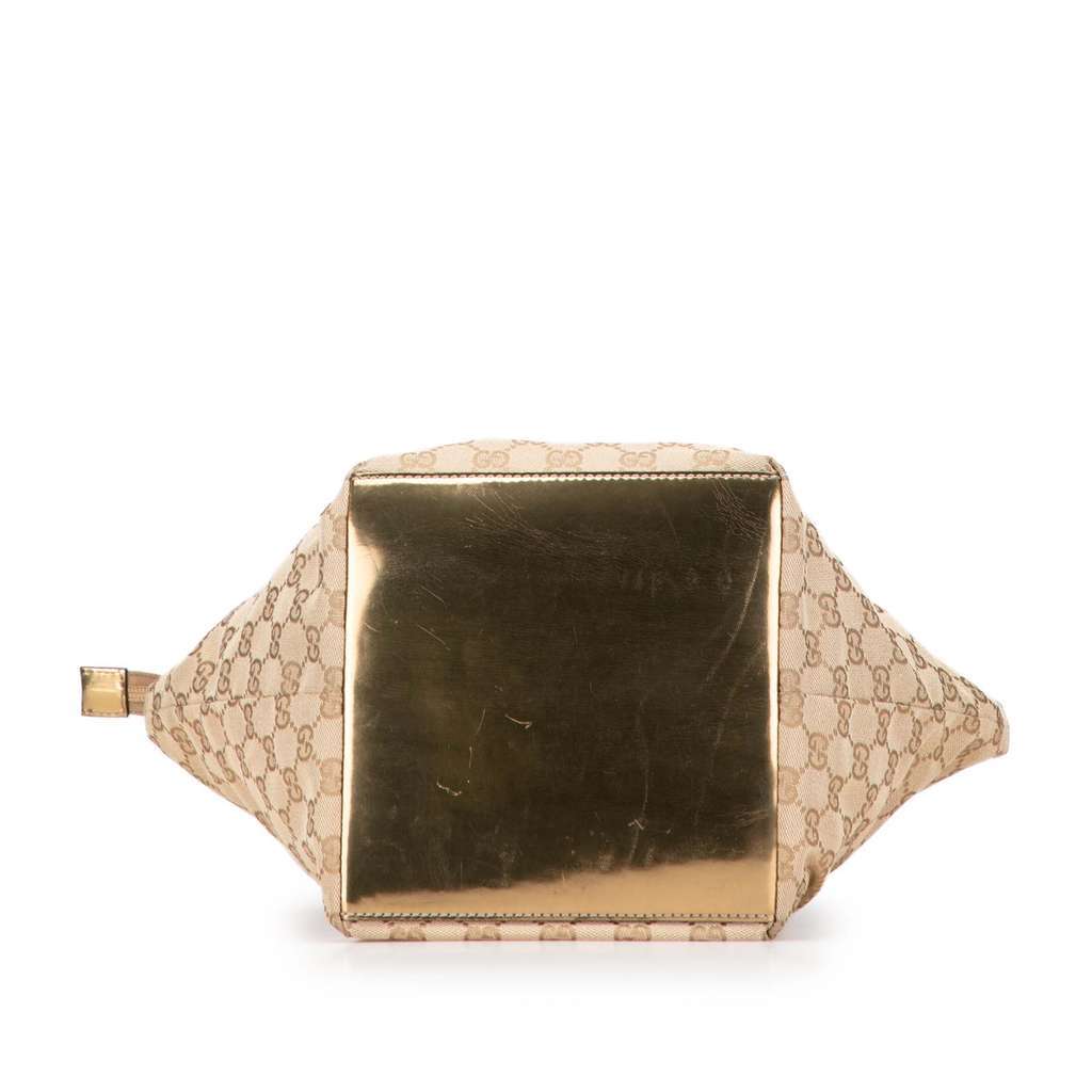Gucci GG Canvas Web Handbag Brown Canvas Very good - Inside View