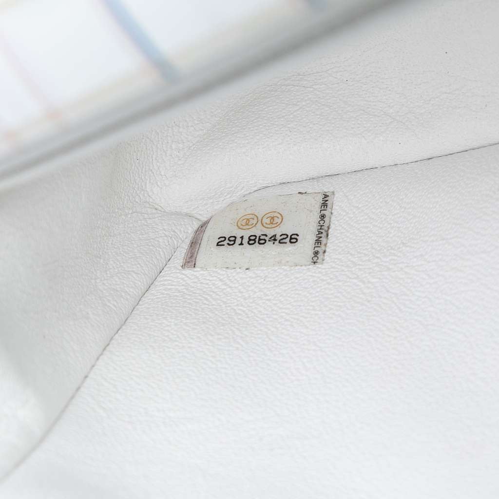 Chanel Mini Rectangular Classic Printed Calfskin Single Flap White Leather Very good condition - Box View