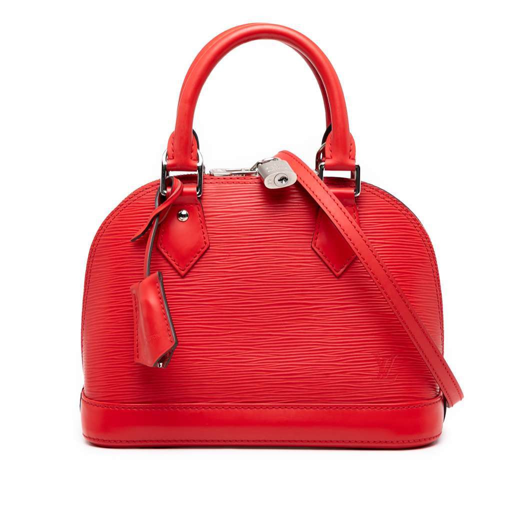 Louis Vuitton Epi Alma BB Red Leather Good - Front View