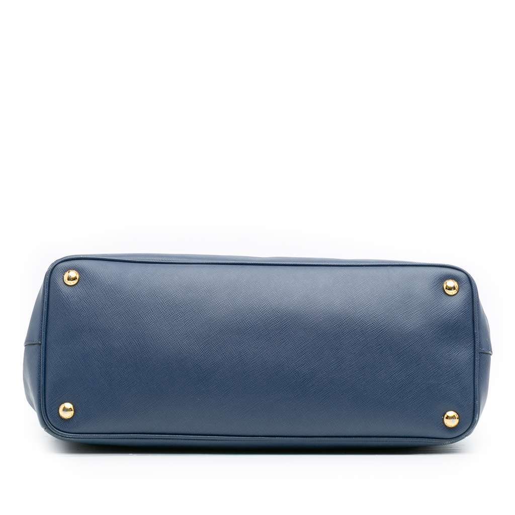 Prada Large Saffiano Lux Galleria Double Zip Tote Blue Leather Very good - Inside View
