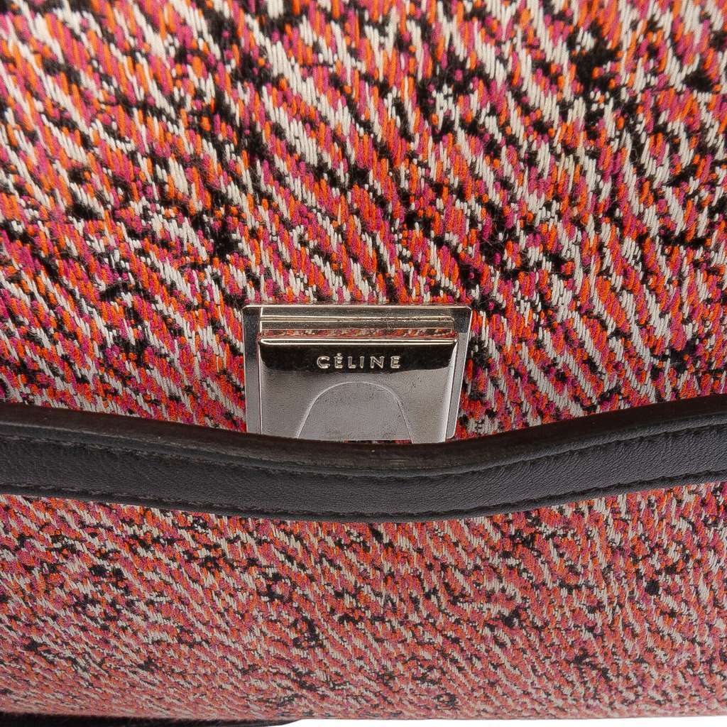Celine Micro Tweed Belt Satchel Pink Tweed Very good - Box View