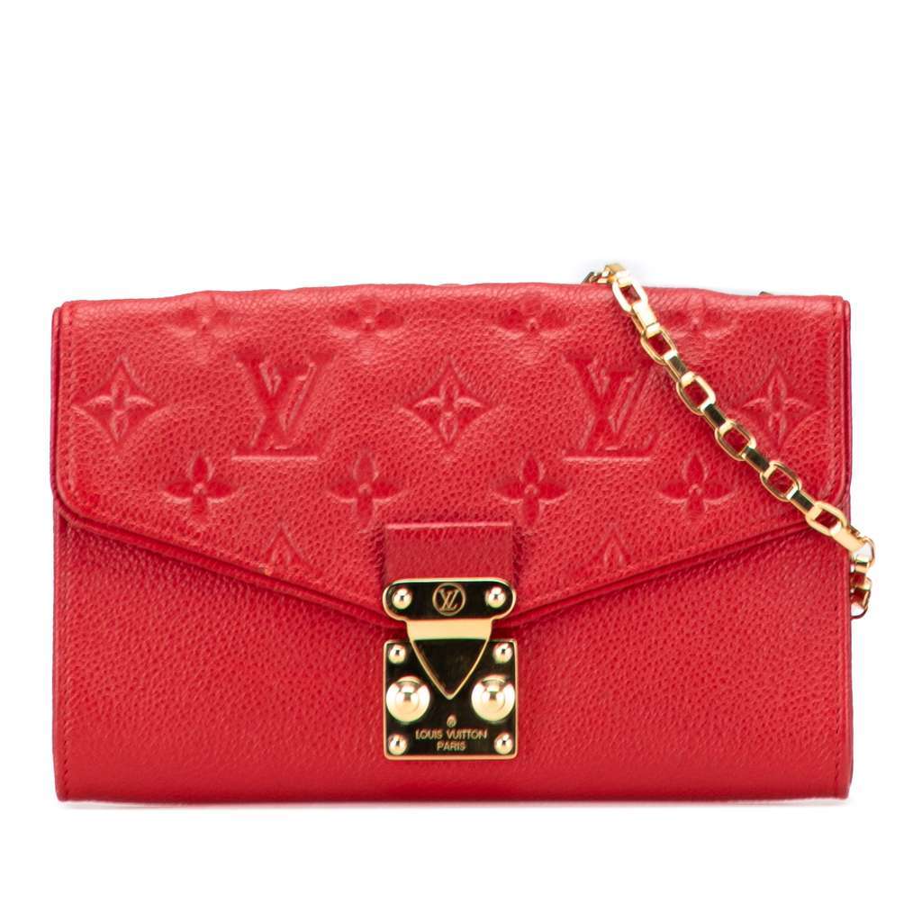Louis Vuitton Monogram Empreinte Saint Germain Pochette Red Leather Very good - Front View