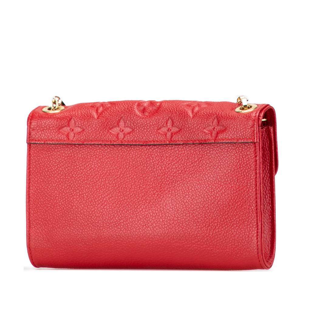 Louis Vuitton Monogram Empreinte Saint Germain Pochette Red Leather Very good - Back View