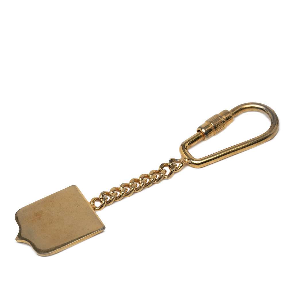 Celine Gold Plated Triomphe Key Chain Gold Metal Very good - Back View