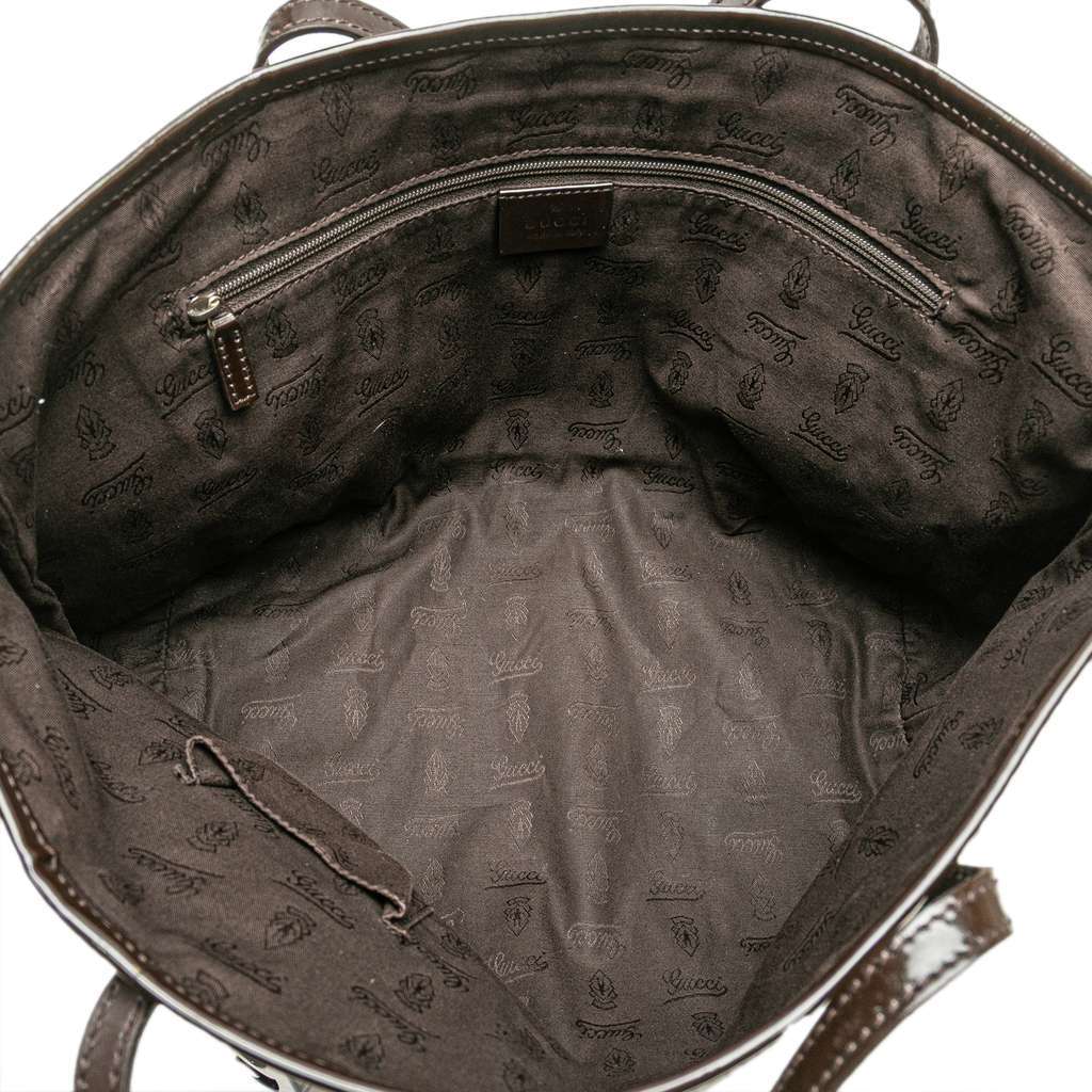 Gucci GG Canvas Web Jolie Tote Brown Canvas Good - Model View